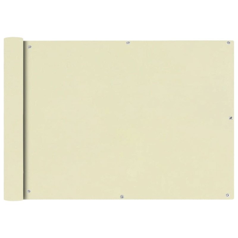 vidaXL Balkónová markíza z oxfordskej látky, 75x400 cm, krémová
