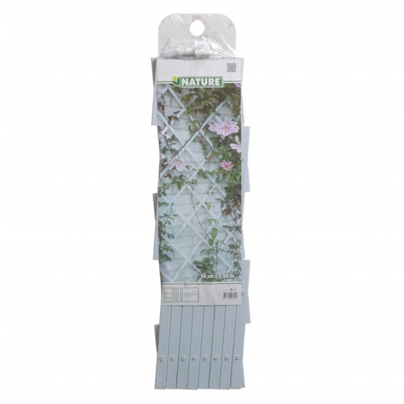 Nature Záhradná mriežka z PVC, 50x150 cm, biela, 6040701