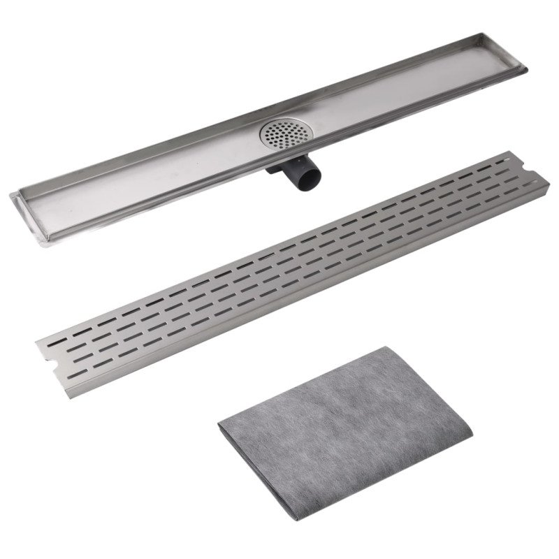 vidaXL Rovný sprchový odtok, 930x140 mm, nerezová oceľ