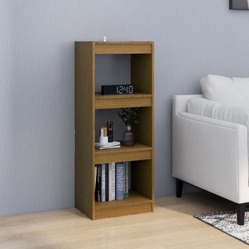vidaXL Knižnica/deliaca stena medovo-hnedá 40x30x103,5 cm masívna borovica 