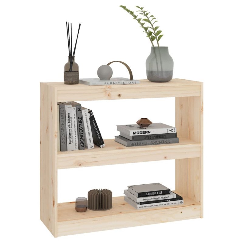 vidaXL Knižnica/deliaca stena 80x30x71,5 cm masívna borovica