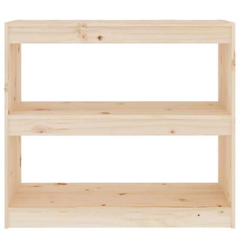 vidaXL Knižnica/deliaca stena 80x30x71,5 cm masívna borovica