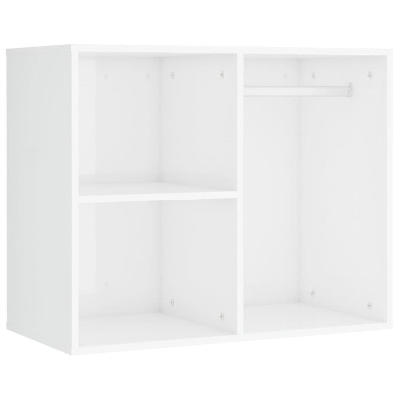 vidaXL Toaletný stolík LED a 2 skrinky lesklý biely spracované drevo