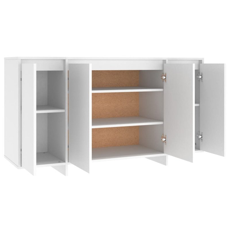 vidaXL Komoda biela 135x41x75 cm drevotrieska