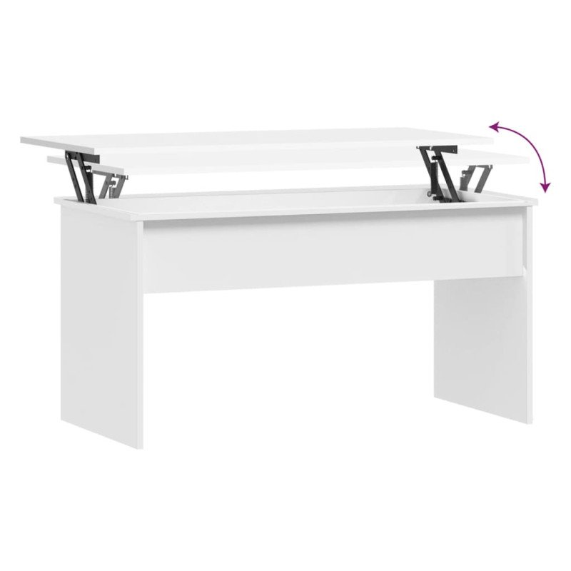 vidaXL Konferenčný stolík biely 102x50,5x52,5 cm spracované drevo