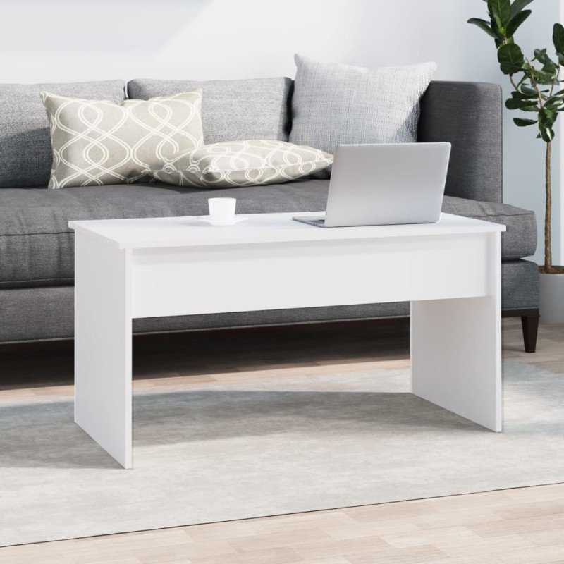 vidaXL Konferenčný stolík biely 102x50,5x52,5 cm spracované drevo