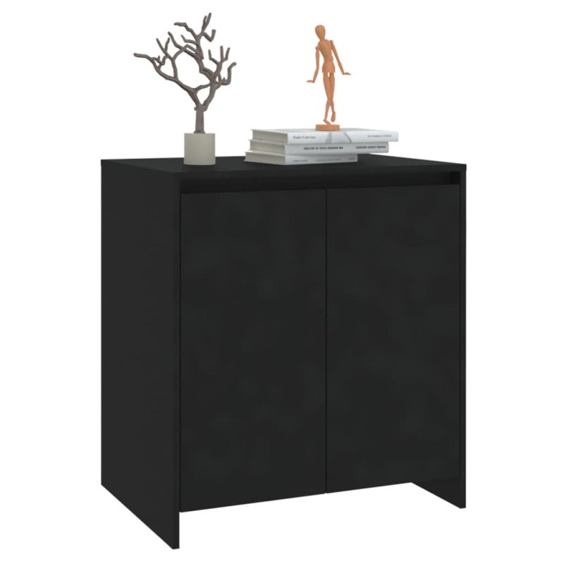 vidaXL Komoda čierna 70x41x75 cm spracované drevo