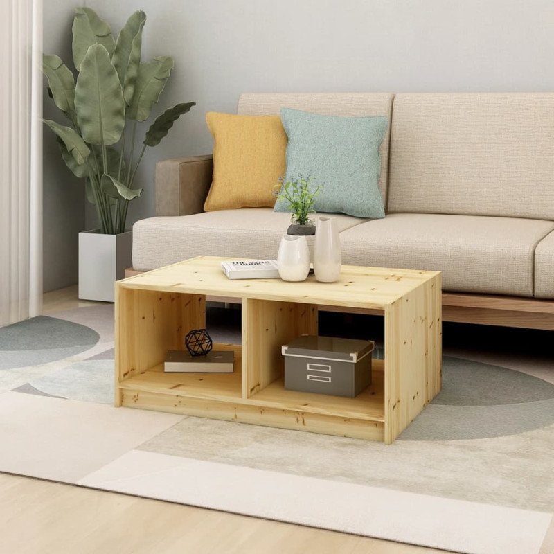 vidaXL Konferenčný stolík 75x50x33,5 cm jedľový masív
