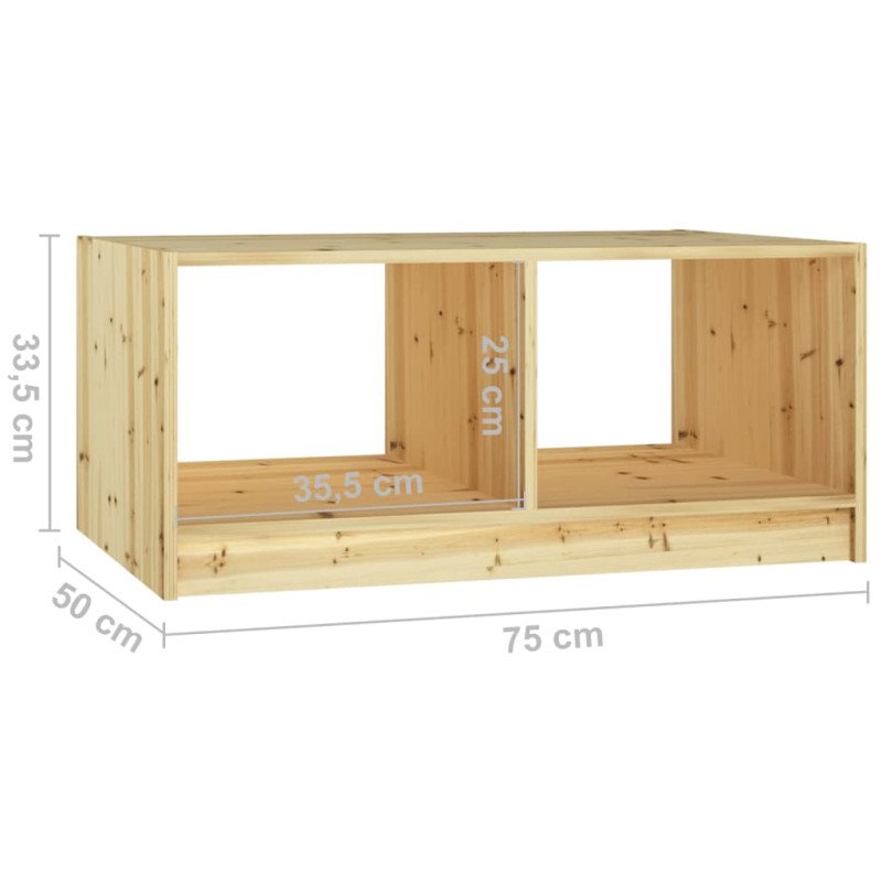 vidaXL Konferenčný stolík 75x50x33,5 cm jedľový masív