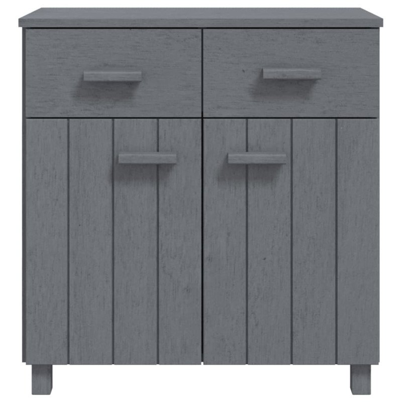 vidaXL Komoda HAMAR, tmavosivá 79x40x80 cm, borovicový masív