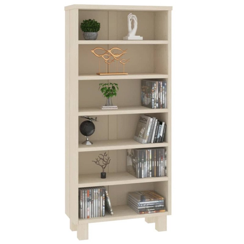 vidaXL Skrinka na CD HAMAR, medovo hnedá 45x18x100cm, borovicový masív