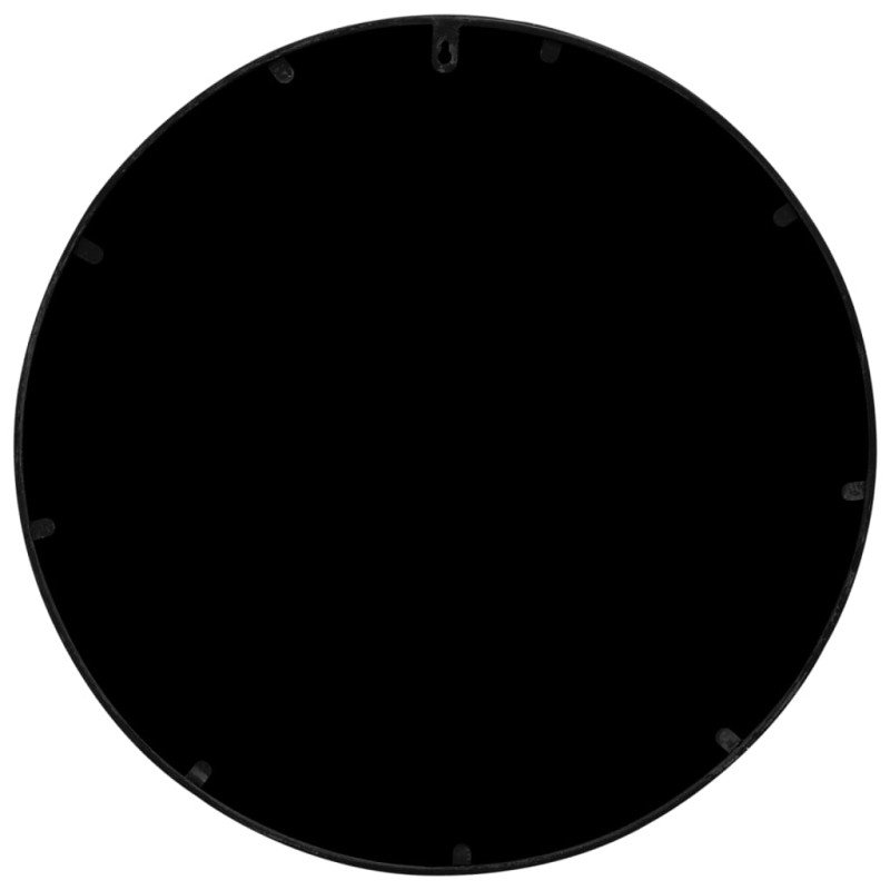 vidaXL Záhradné zrkadlo čierne 40x3 cm okrúhle exteriérové železo