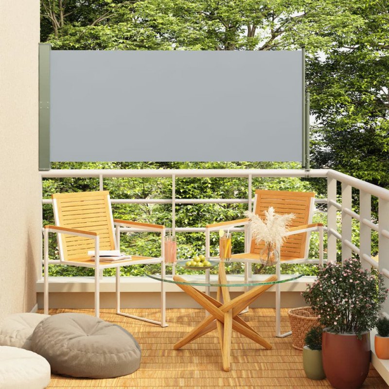 vidaXL Zaťahovacia bočná markíza na terasu 160x300 cm sivá vidaXL Zaťahovacia bočná markíza na terasu 160x300 cm sivá