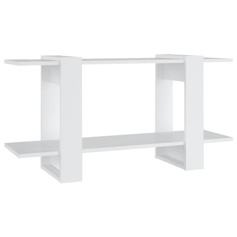 vidaXL Knižnica biela 100x30x51 cm spracované drevo