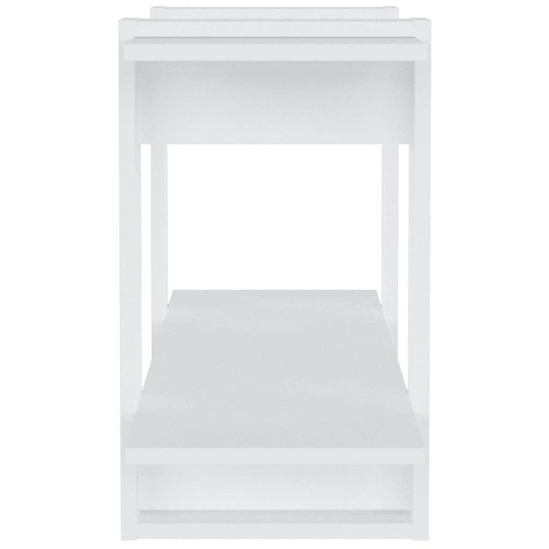 vidaXL Knižnica biela 100x30x51 cm spracované drevo