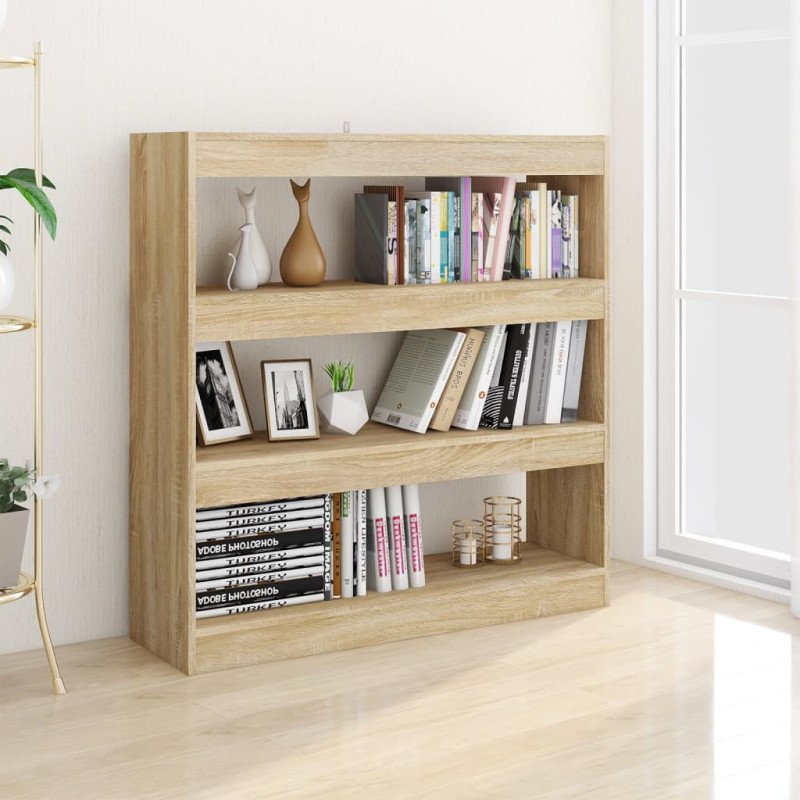 vidaXL Knižnica/deliaca stena dub sonoma 100x30x103 cm