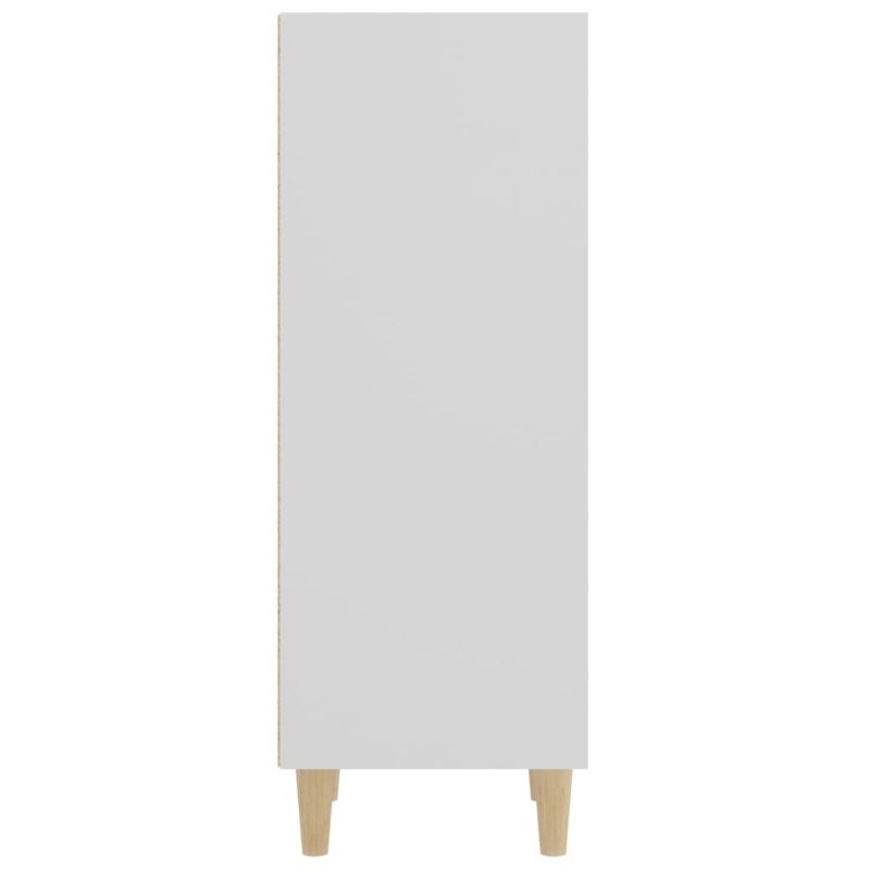 vidaXL Komoda biela 34,5x32,5x90 cm spracované drevo