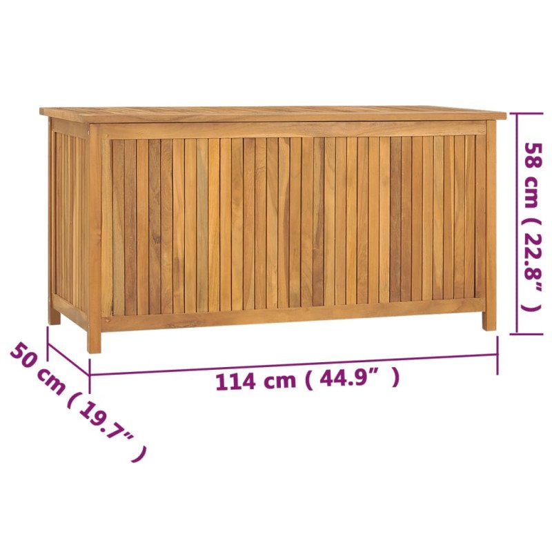vidaXL Záhradný box 114x50x58 cm masívne teakové drevo
