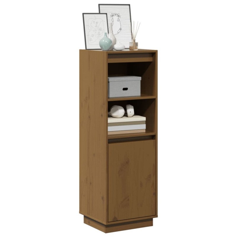 vidaXL Komoda medovo-hnedá 37x34x110 cm masívna borovica