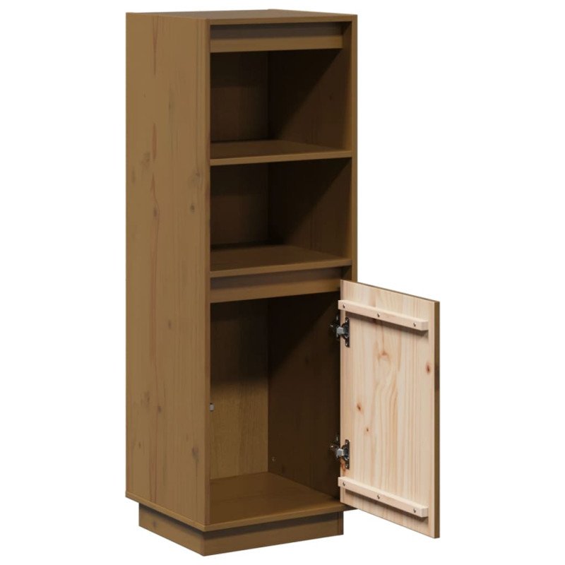 vidaXL Komoda medovo-hnedá 37x34x110 cm masívna borovica