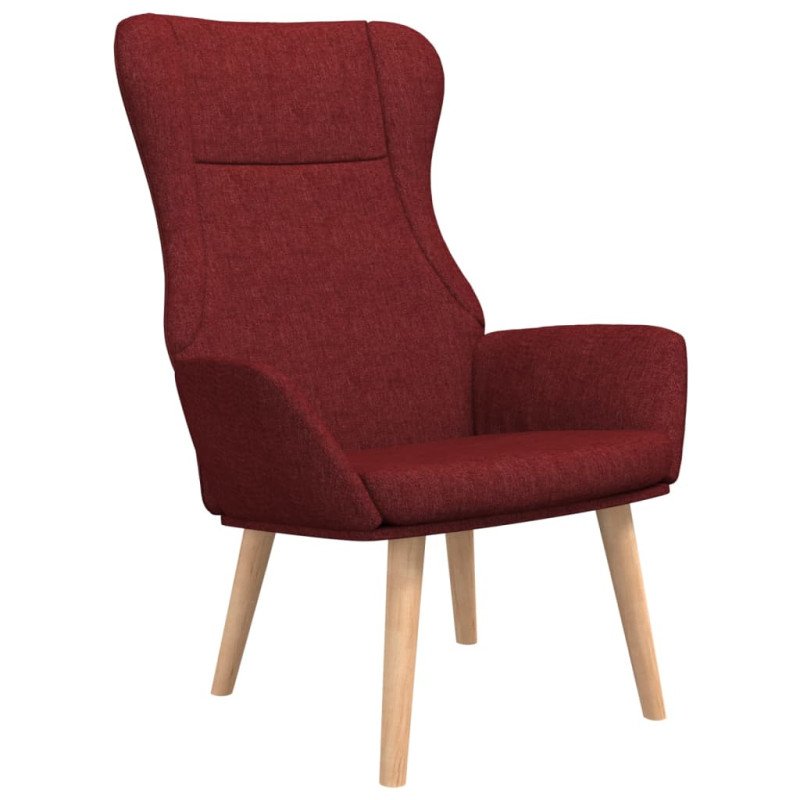 vidaXL Relaxačné kreslo vínovo-červené látkové