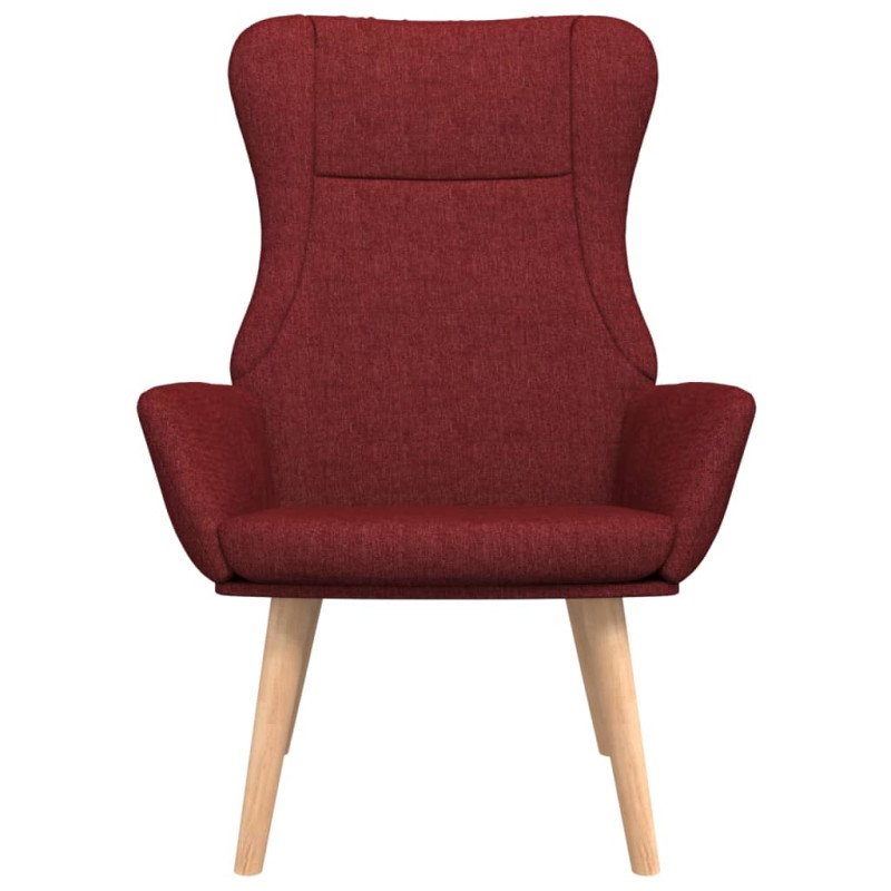 vidaXL Relaxačné kreslo vínovo-červené látkové