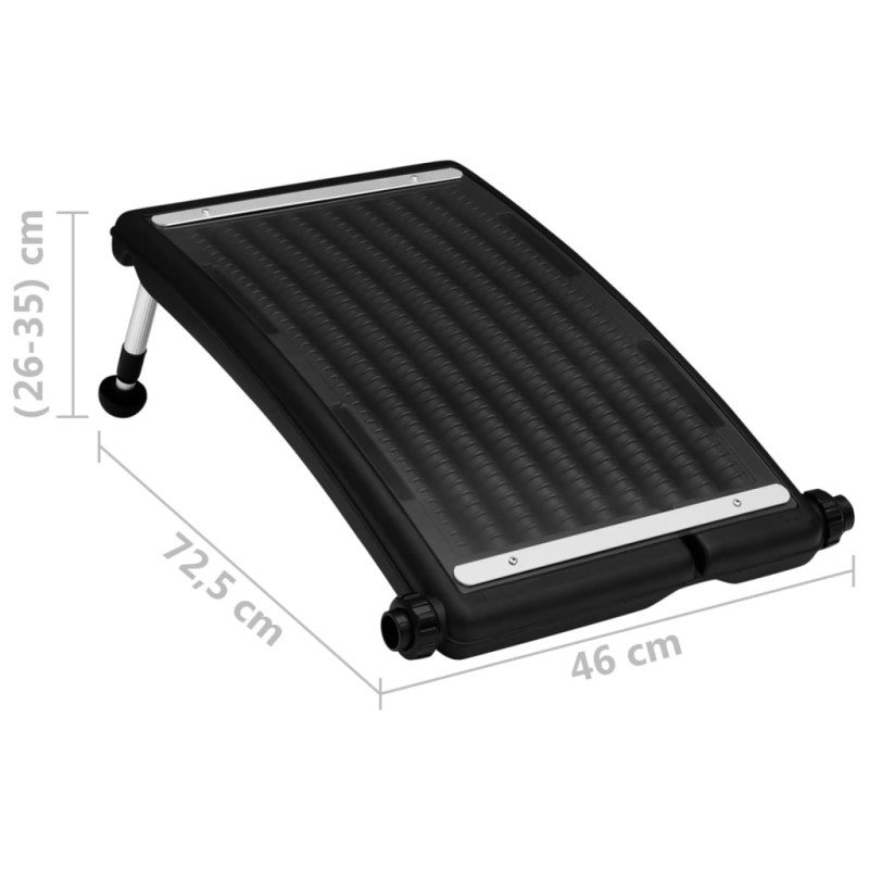 vidaXL Zaoblené bazénové solárne ohrievacie panely 3 ks 72,5x46 cm