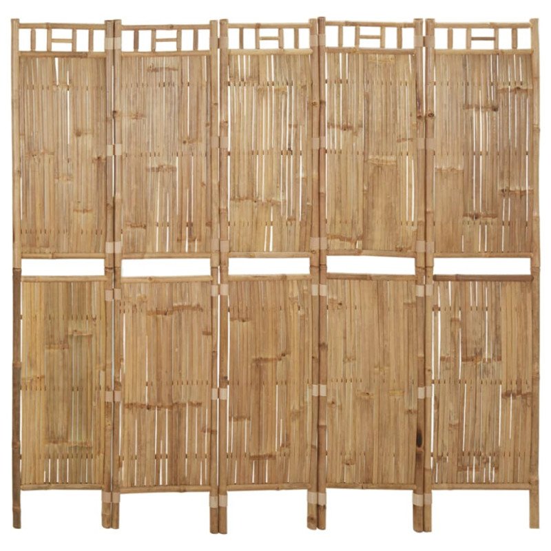 vidaXL Paraván s 5 panelmi bambus 200x180 cm