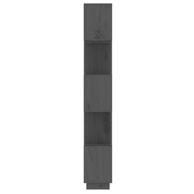vidaXL Knižnica/deliaca stena sivá 51x25x163,5 cm masívna borovica