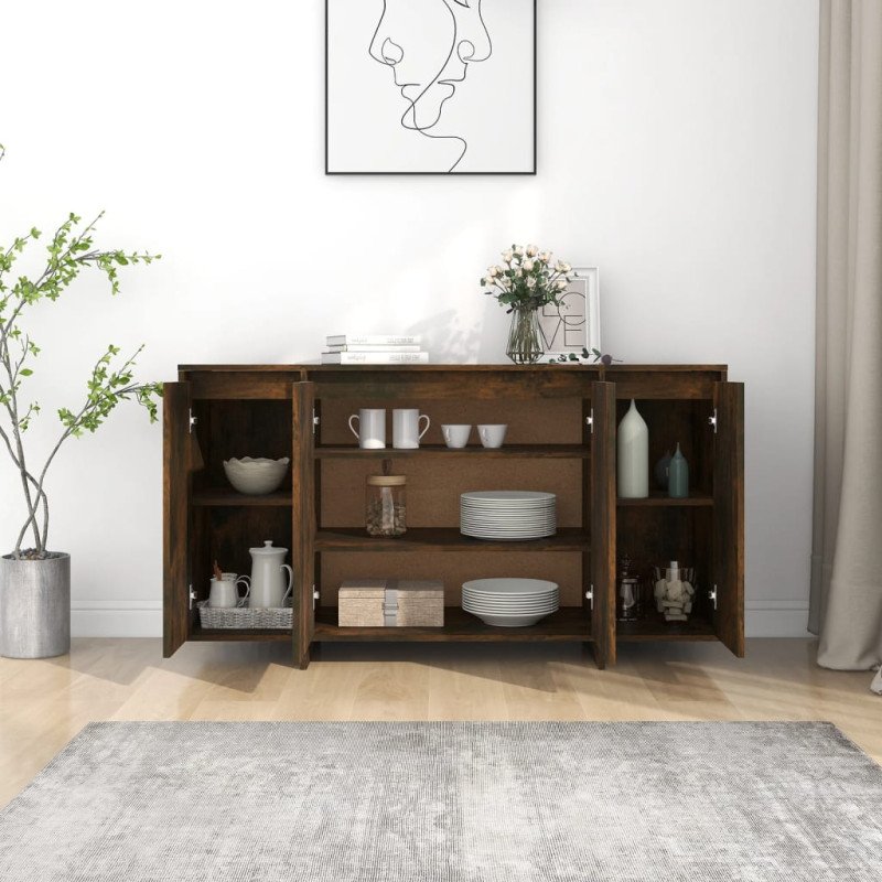 vidaXL Komoda tmavý dub 135x41x75 cm drevotrieska