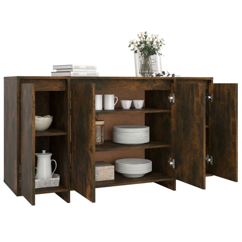 vidaXL Komoda tmavý dub 135x41x75 cm drevotrieska