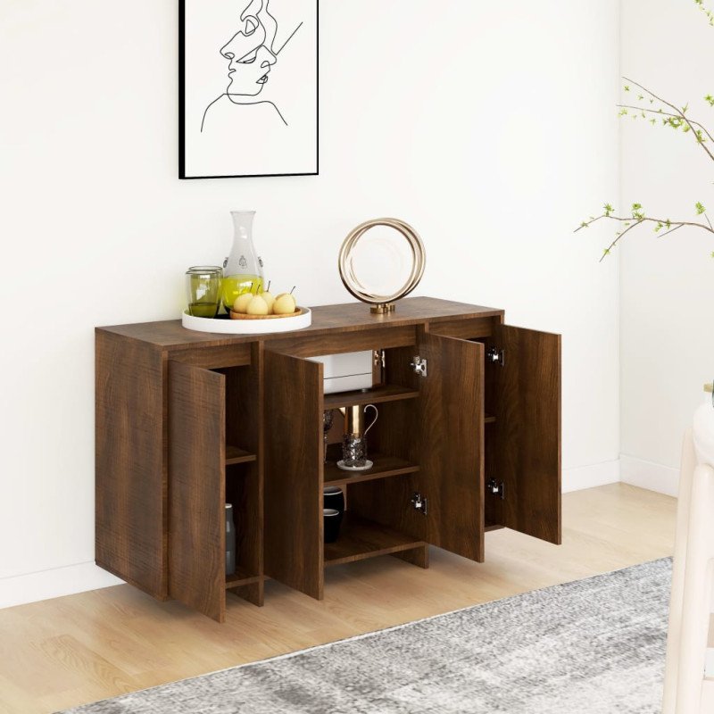 vidaXL Komoda hnedý dub 120x41x75 cm drevotrieska