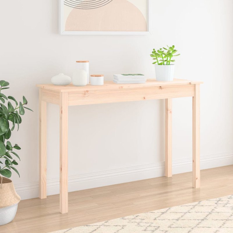 vidaXL Konzolový stolík 110x40x75 cm masívne borovicové drevo