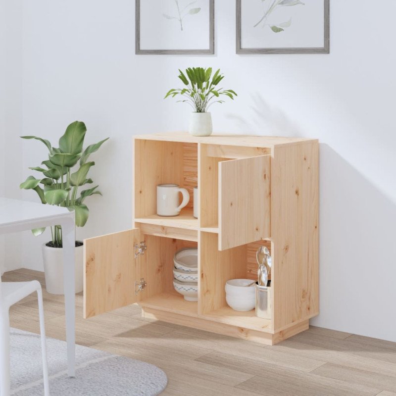 vidaXL Komoda 74x35x80 cm borovicový masív
