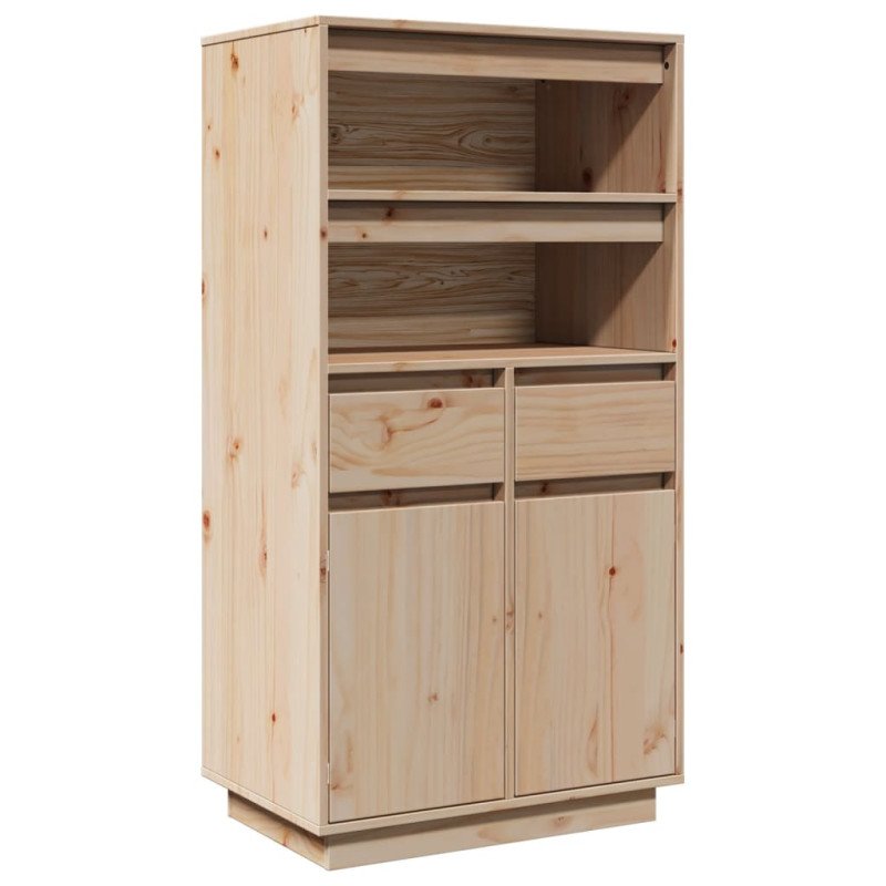 vidaXL Vysoká skrinka 60x40x116,5 cm masívna borovica