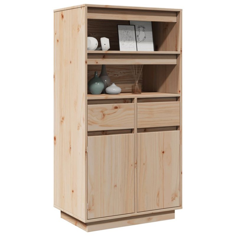 vidaXL Vysoká skrinka 60x40x116,5 cm masívna borovica