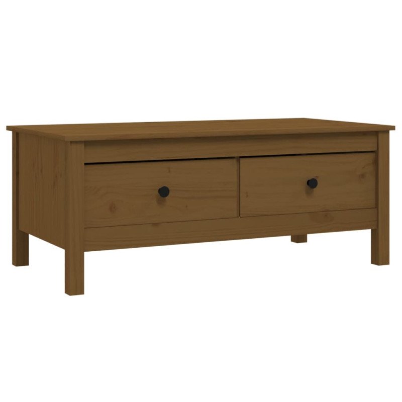 vidaXL Konferenčný stolík medovo-hnedý 100x50x40 cm borovicový masív