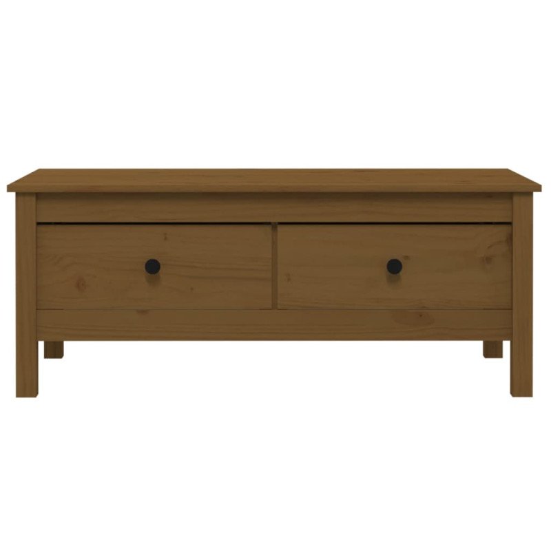 vidaXL Konferenčný stolík medovo-hnedý 100x50x40 cm borovicový masív