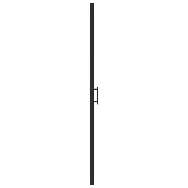 vidaXL Sprchové dvere polopriehľadné tvrdené sklo čierne 91x195 cm