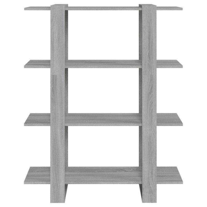 vidaXL Knižnica/deliaca stena sivý dub sonoma 100x30x123,5 cm