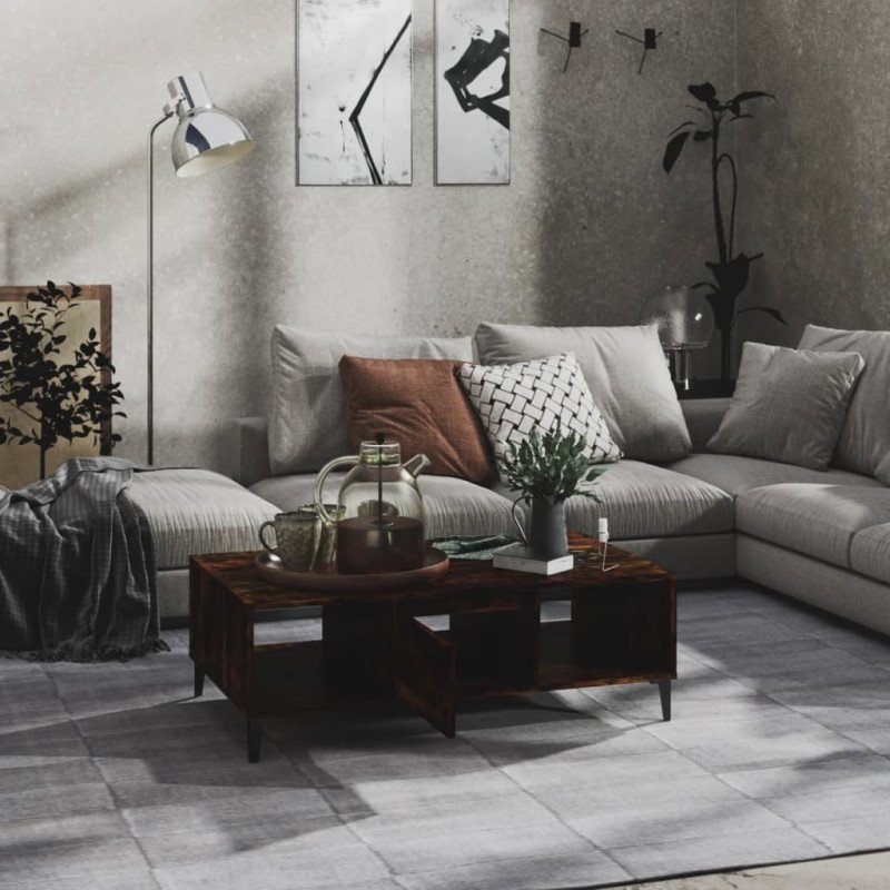 vidaXL Konferenčný stolík údený dub 103,5x60x35 cm drevotrieska
