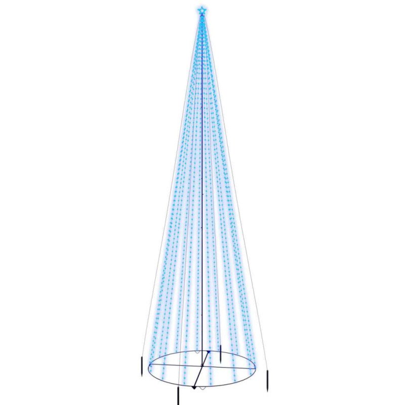 vidaXL Vianočný stromček kužeľ modré svetlo 1134 LED 230x800 cm