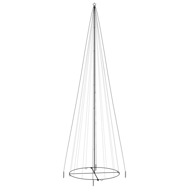 vidaXL Vianočný stromček kužeľ modré svetlo 1134 LED 230x800 cm