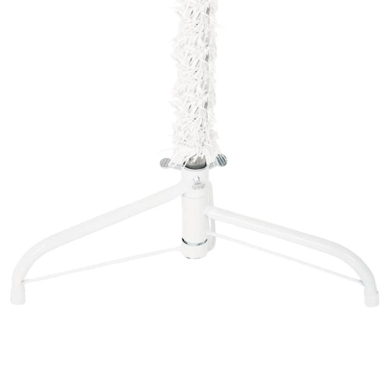 vidaXL Umelý vianočný polovičný stromček s podstavcom biely 150 cm