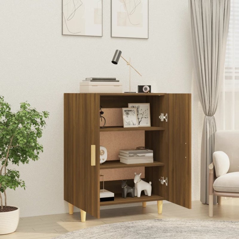 vidaXL Komoda hnedý dub 70x34x90 cm spracované drevo