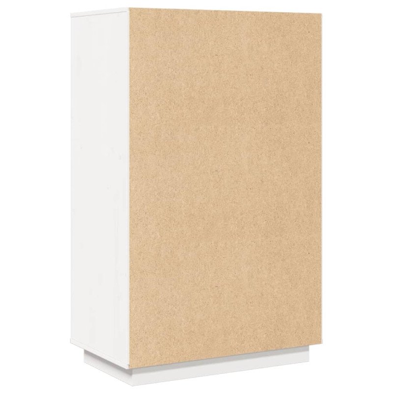 vidaXL Vysoká skrinka biela 67x40x108,5 cm masívna borovica