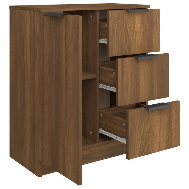 vidaXL Komoda hnedý dub 60x30x70 cm spracované drevo