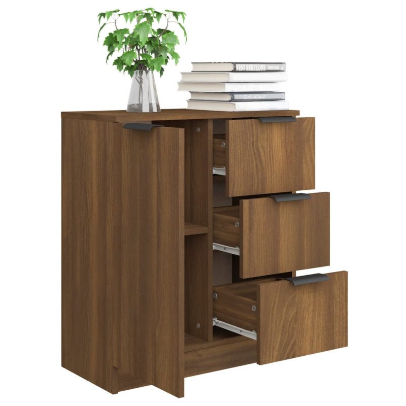 vidaXL Komoda hnedý dub 60x30x70 cm spracované drevo