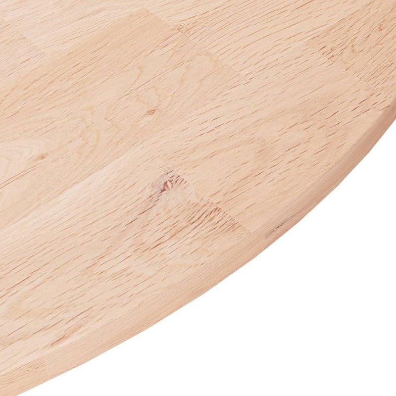 vidaXL Okrúhla stolová doska Ø70x1,5 cm neošetrený dubový masív