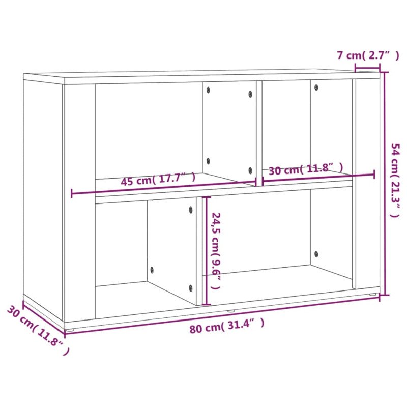 vidaXL Komoda betónovo sivá 80x30x54 cm spracované drevo